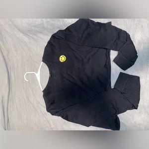 Smiley Face Cropped Long Sleeve